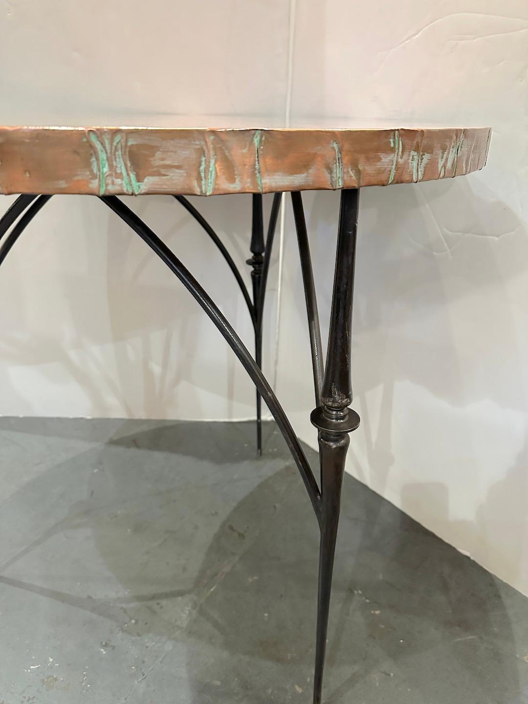 Set of Copper Topped Side Tables In Good Condition For Sale In Newport Beach, CA