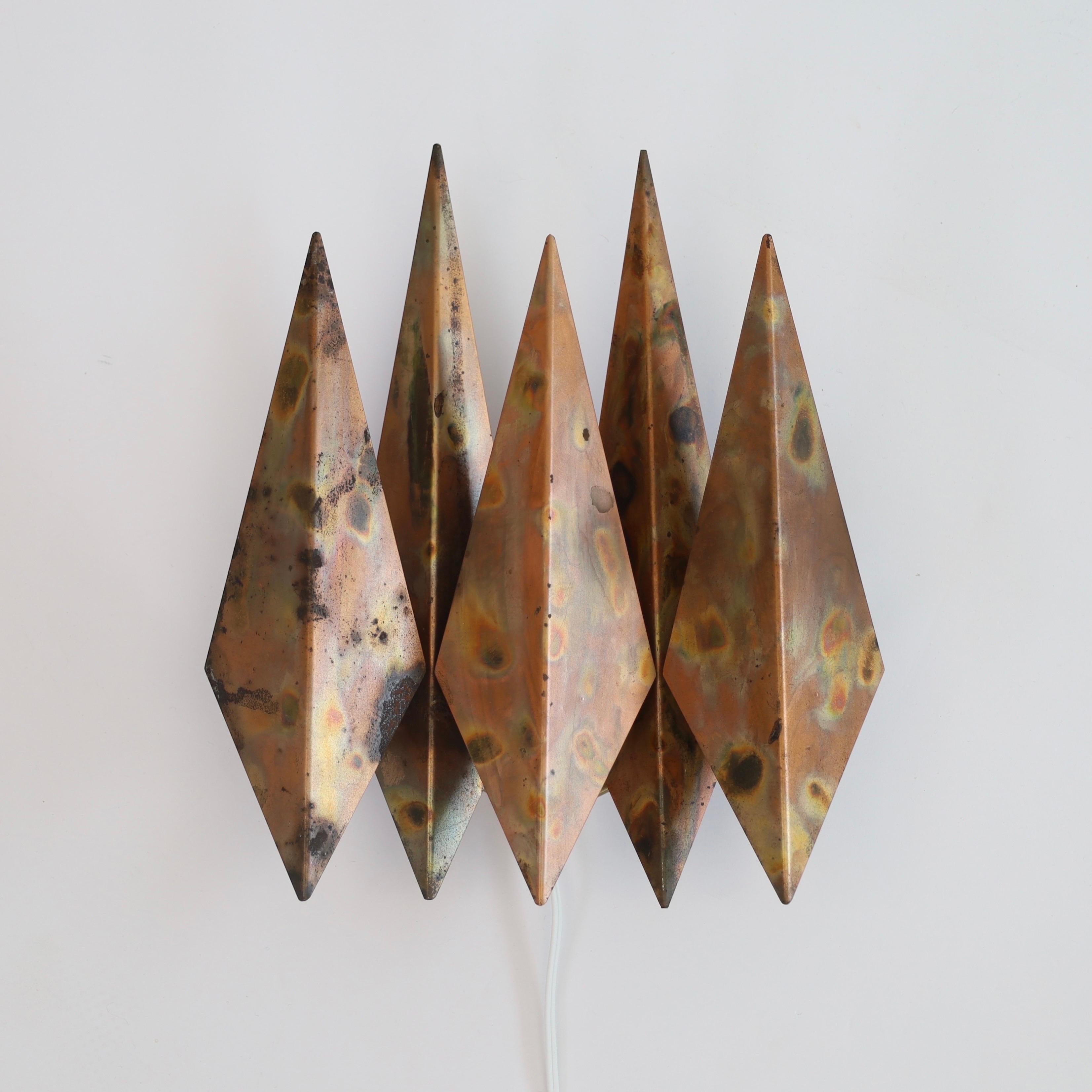 Set di lampade da parete in rame di Svend Aage Holm Sorensen, anni '60, Danimarca in vendita 2