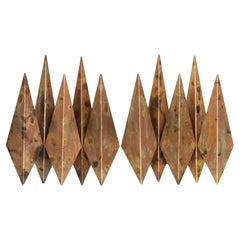 Set of Copper Wall Lamps by Svend Aage Holm Sorensen, 1960s, Denmark