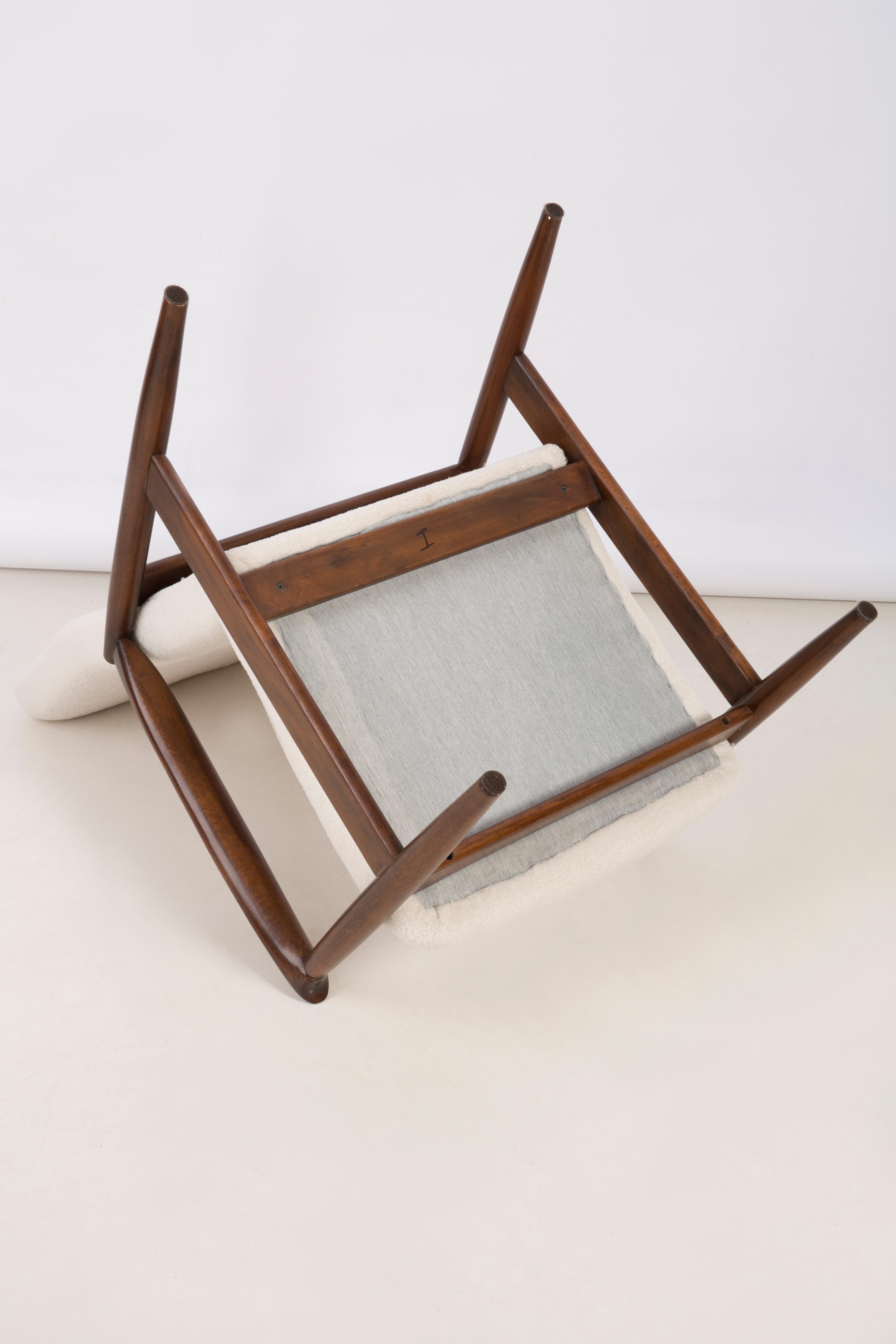 Conjunto de Sillones y Taburetes Crème Boucle, Gfm-64 Alto, Edmund Homa, Años 60 en venta 6