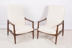 Conjunto de Sillones y Taburetes Crème Boucle, Gfm-64 Alto, Edmund Homa, Años 60