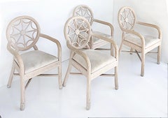 Faux Painted Dining Set, Reed Chairs, Maitland Smith