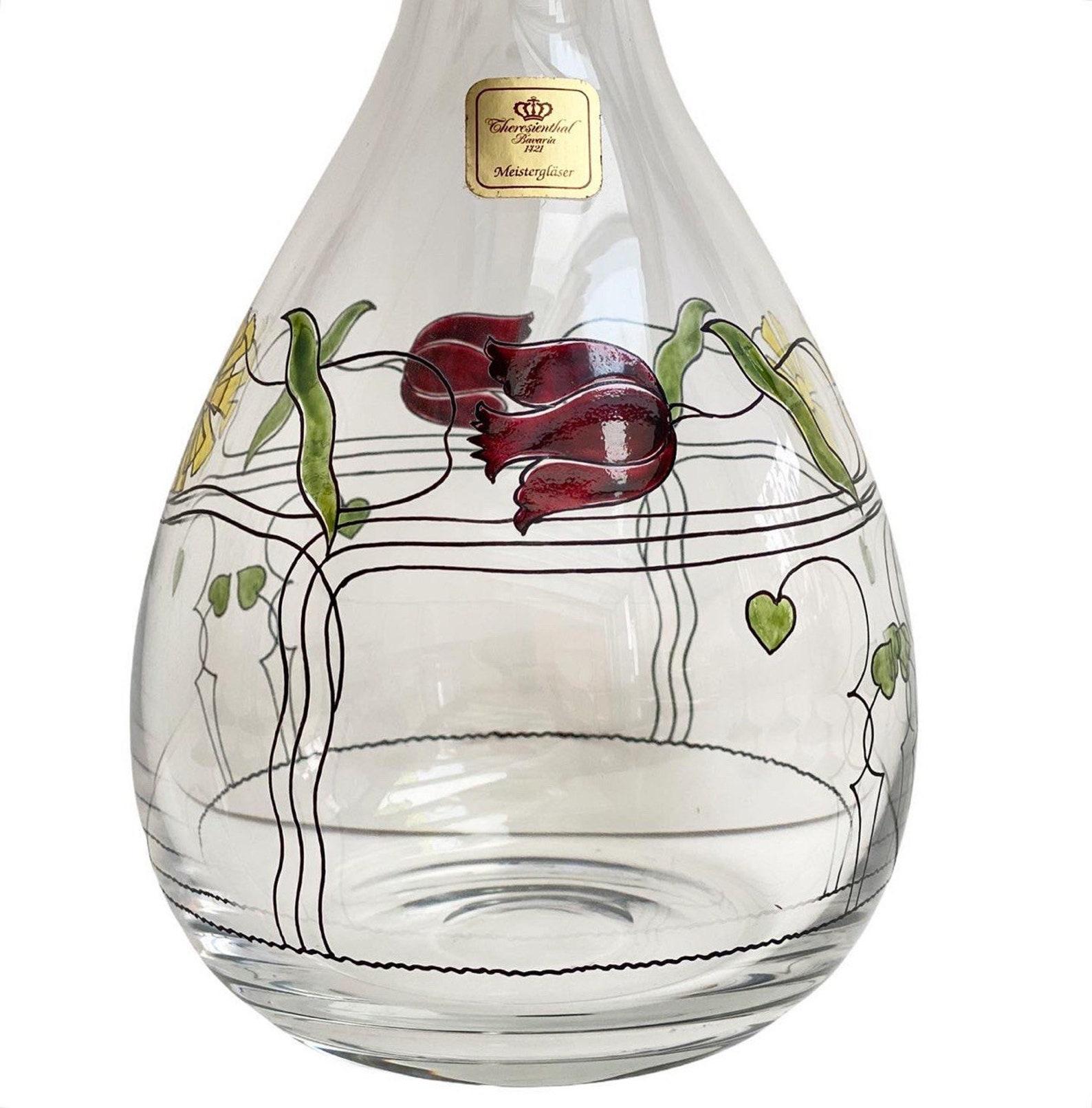Set of Crystal Decanter and Glasses Theresienthal Bavaria “Meisterglässer” In Excellent Condition In Bastogne, BE
