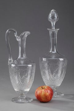 Set aus Kristallkanne und Karaffe