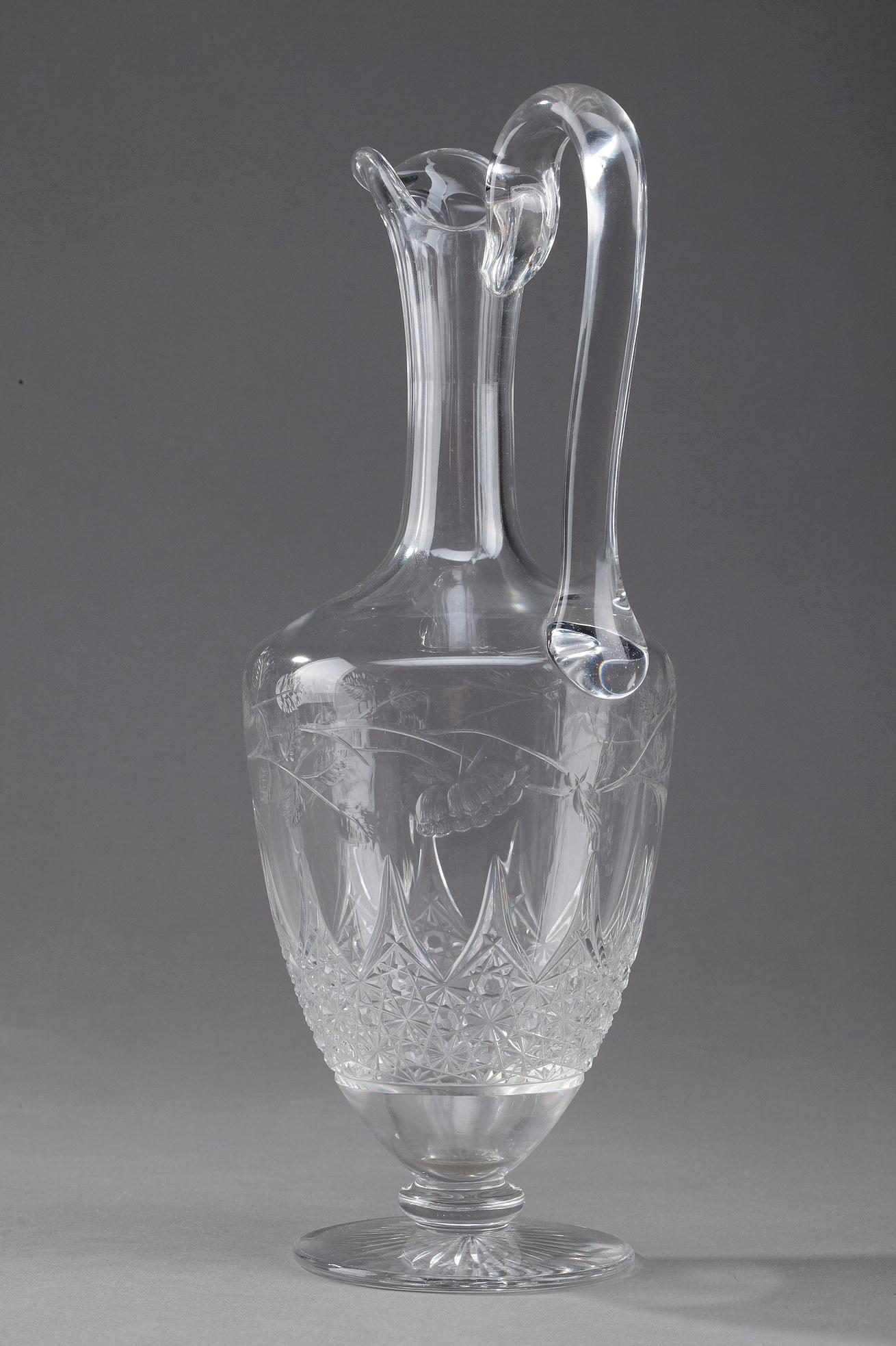 Set of Crystal Ewer and Carafe In Good Condition For Sale In Paris, FR