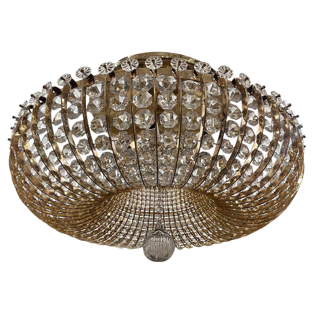 Ensemble de luminaires à chasse d
eau en cristal. Vendu individuellement