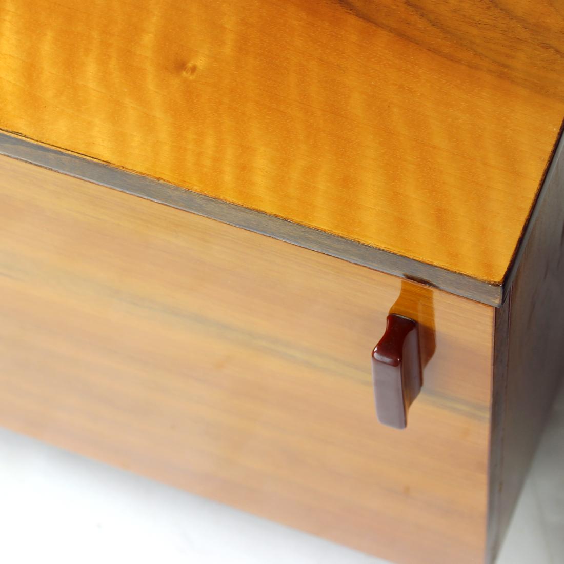 Set Of Cubical Bedside Tables, Czechoslovakia 1960s In Good Condition In Zohor, SK