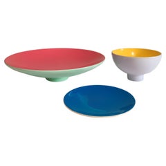 Set of "Cuculi" Bowls and Tray by Alessandro Mendini for Zanotta, 1986