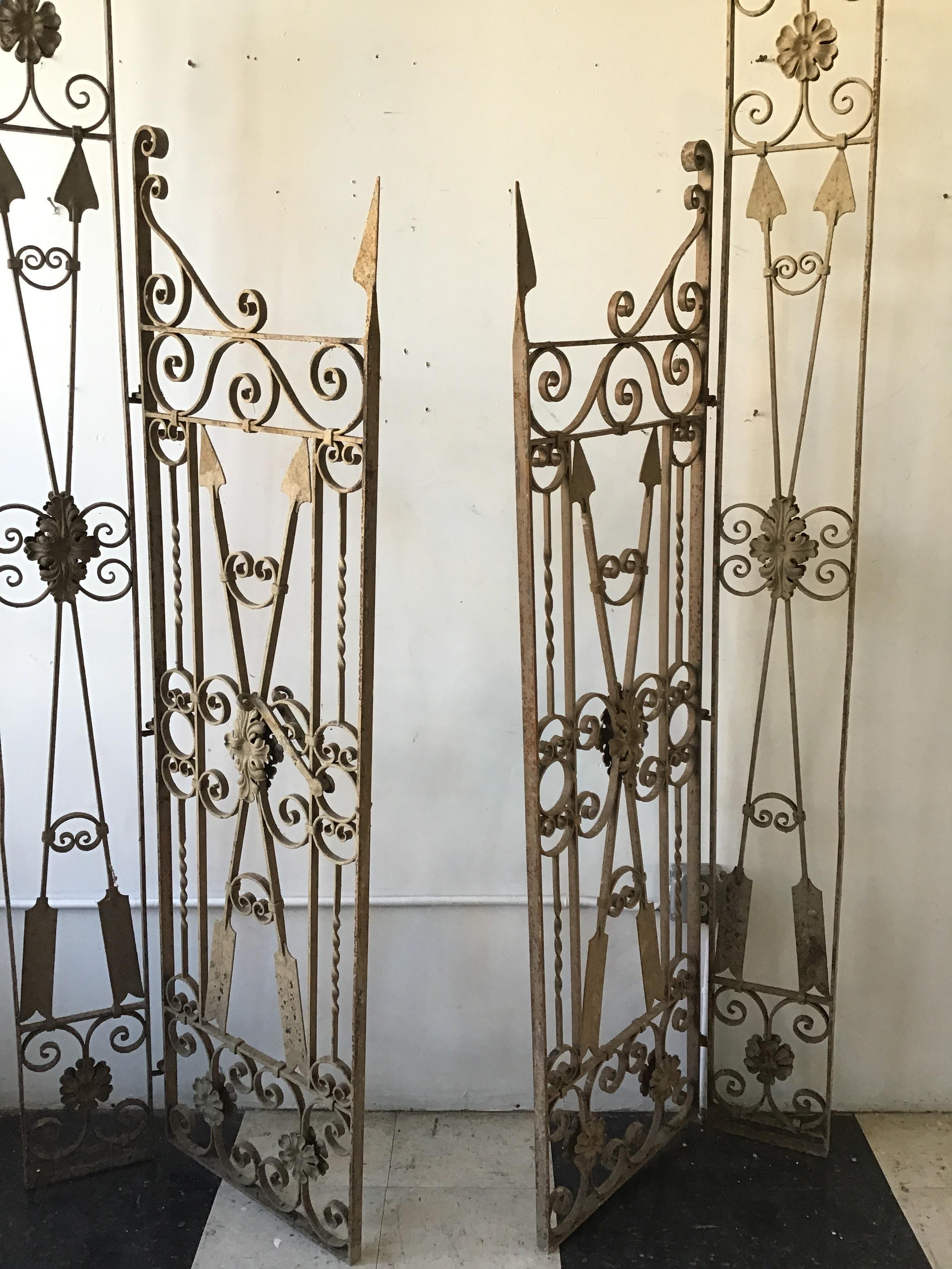 Mid-20th Century Set of Custom Neoclassical Iron Garden Gates