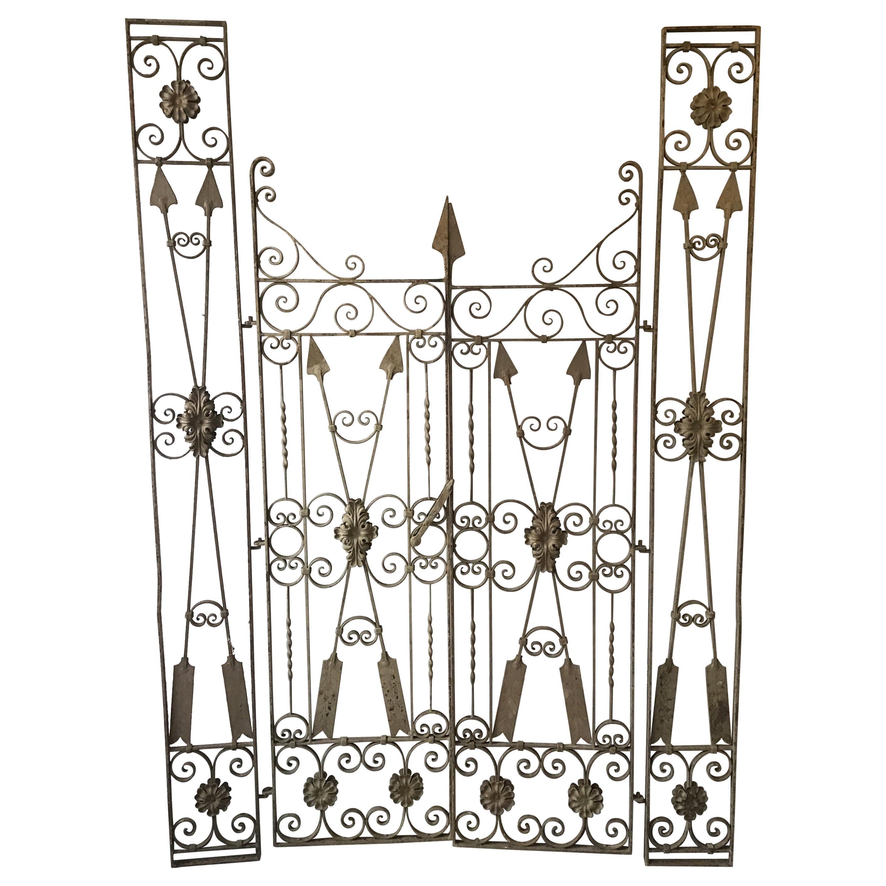 Set of Custom Neoclassical Iron Garden Gates