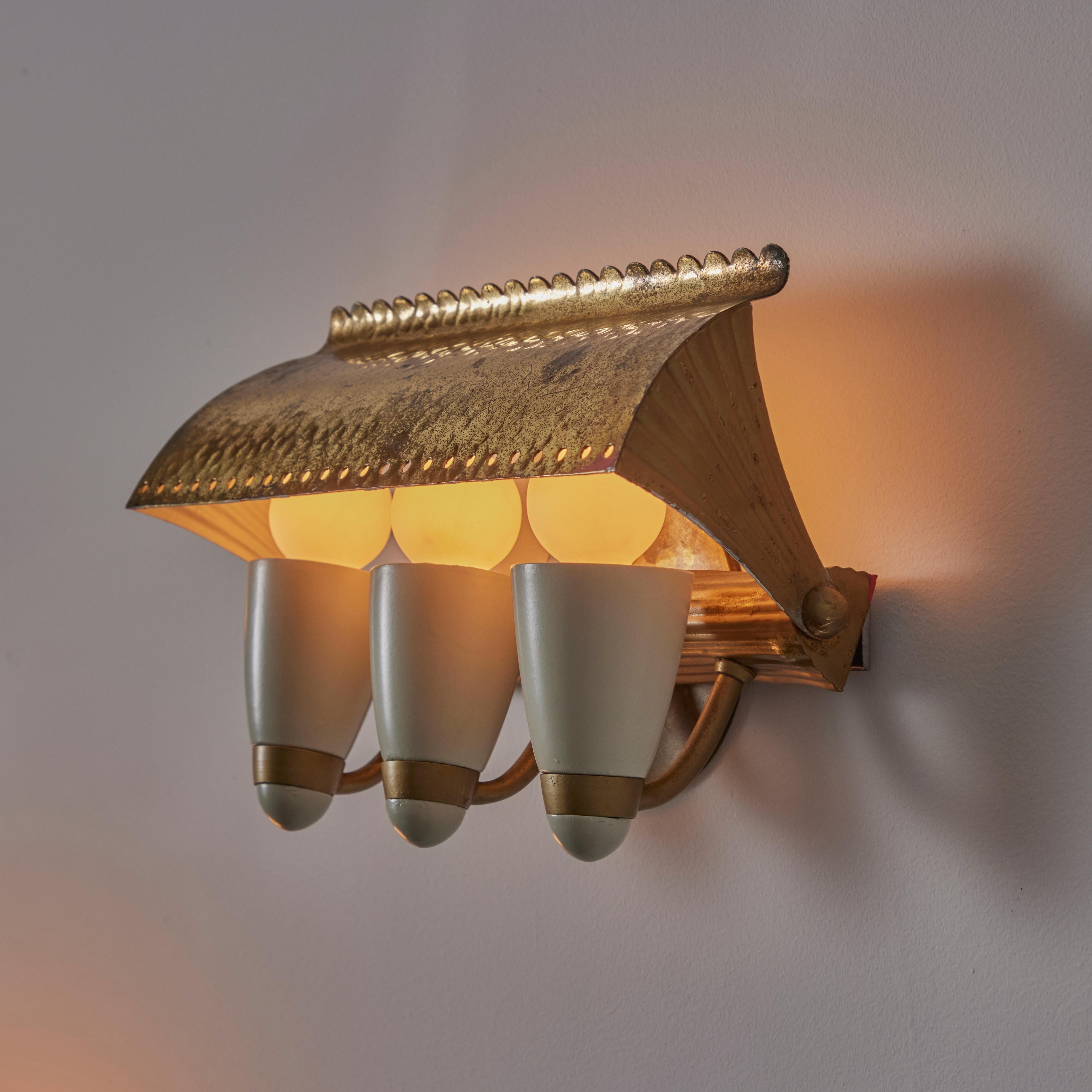 Mid-Century Modern Single Sconce by G.C.M.E. For Sale