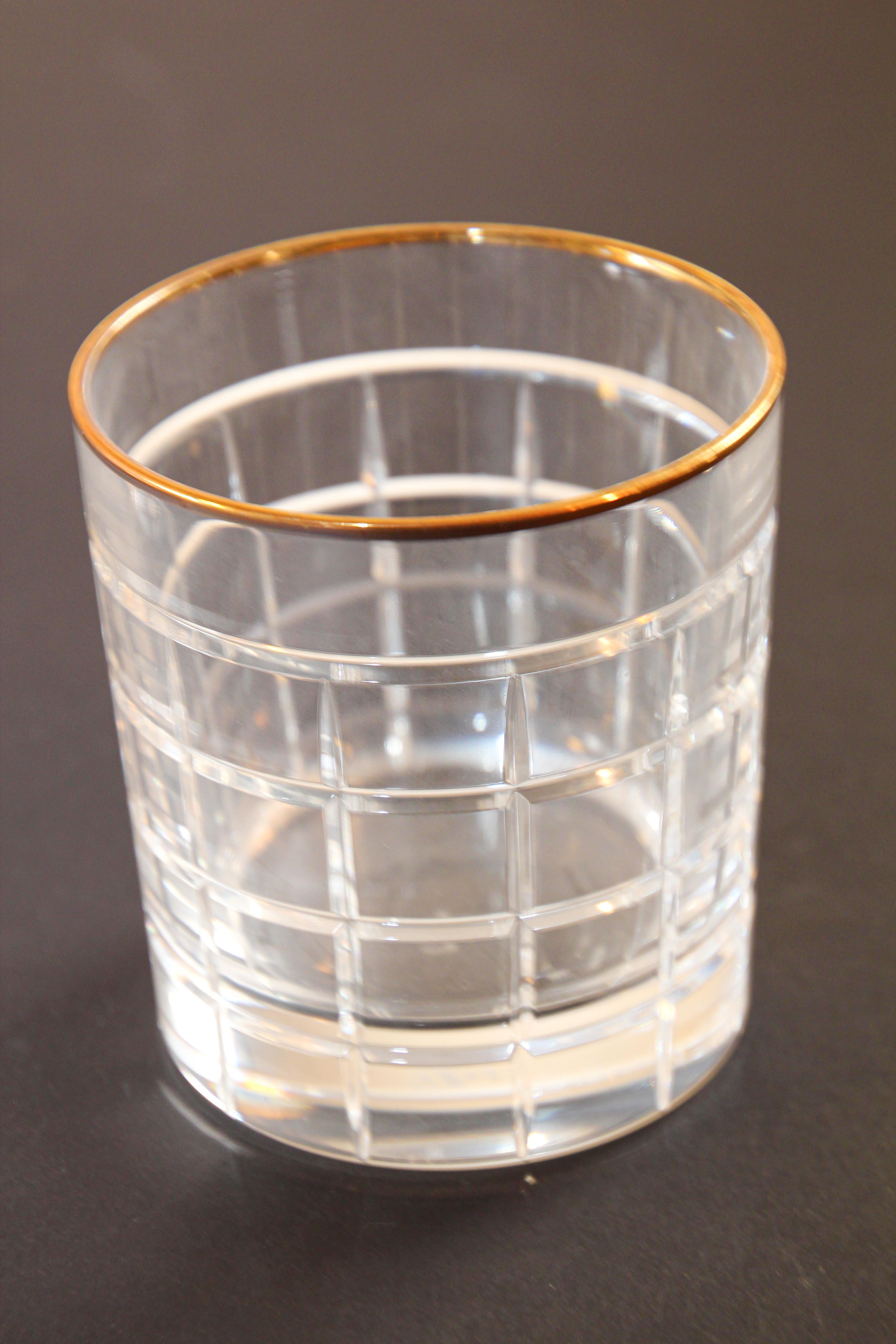 Set of Cut Crystal Double Old-Fashioned Whiskey Glasses by Ralph Lauren 4