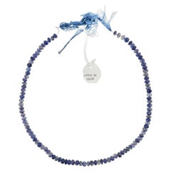 Set di perline di pietra zaffiro tagliate per una collana