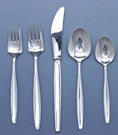 Set of Cypress Silverware Designed by Designed by Tias Eckhoff for Georg Jensen
