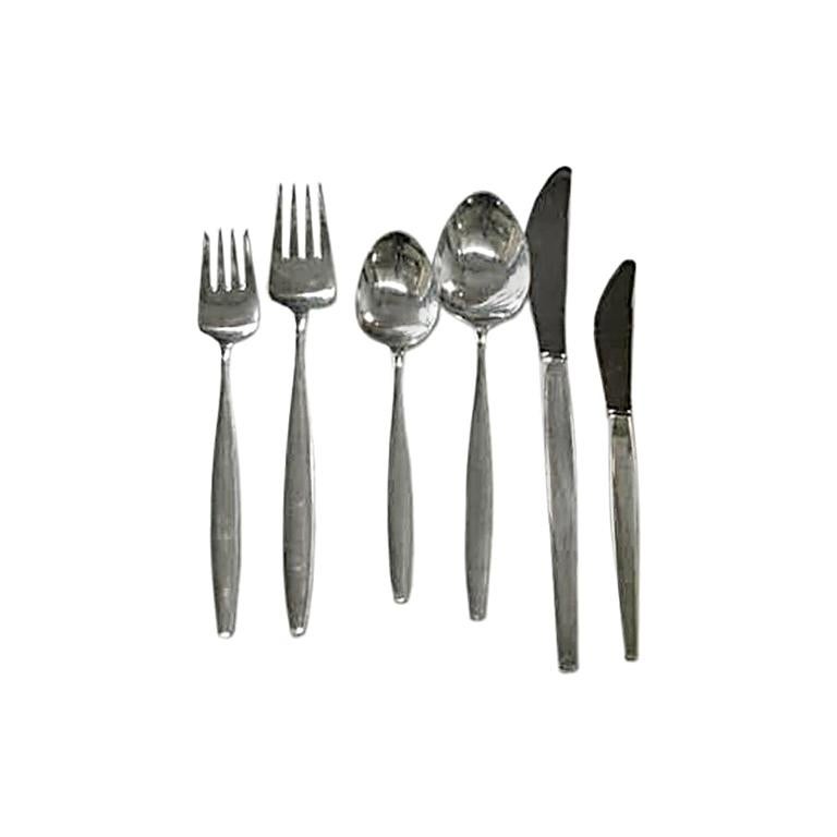 Set of Cypress Silverware Designed by Designed by Tias Eckhoff for Georg Jensen
