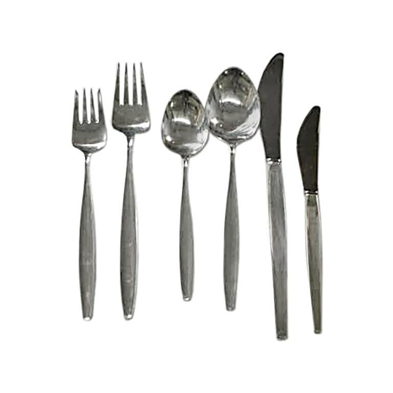 Set of Cypress Silverware designed by designed by Tias Eckhoff for Georg Jensen
