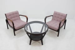 Set of Czechoslovakia Armchairs and Coffee Table by Kropáček and Koželka, 1960