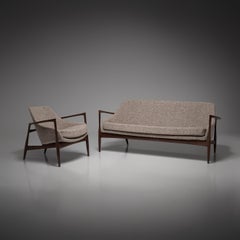 Set of ‘D200’ Lounge Chair & ‘D200s’ Sofa by Ib Kofod Larsen for Laauser