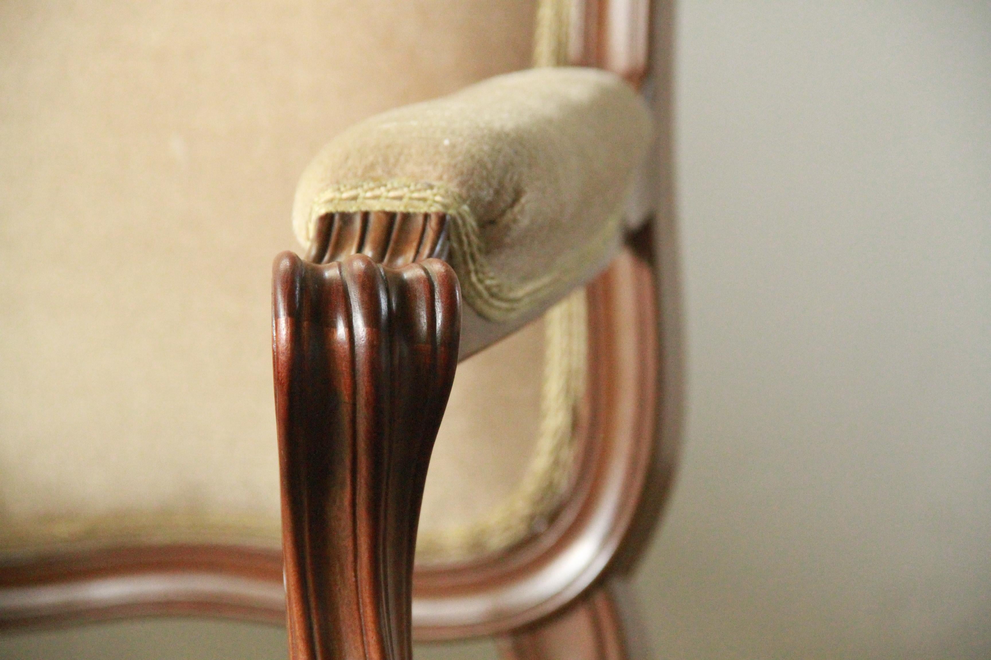 Ensemble de chaises longues danoises anciennes du 18e siècle, style Louis XV en vente 3