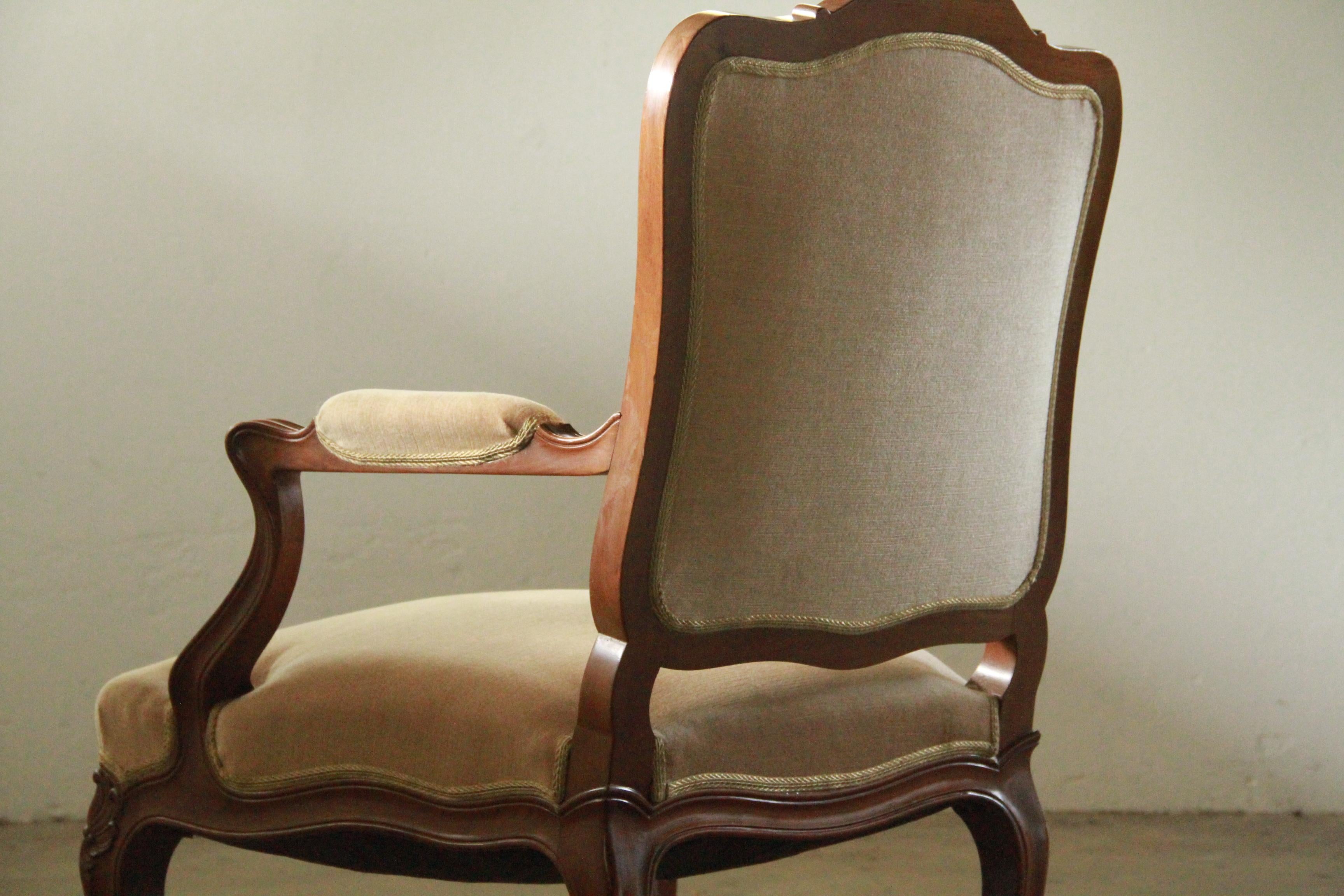 Ensemble de chaises longues danoises anciennes du 18e siècle, style Louis XV en vente 9