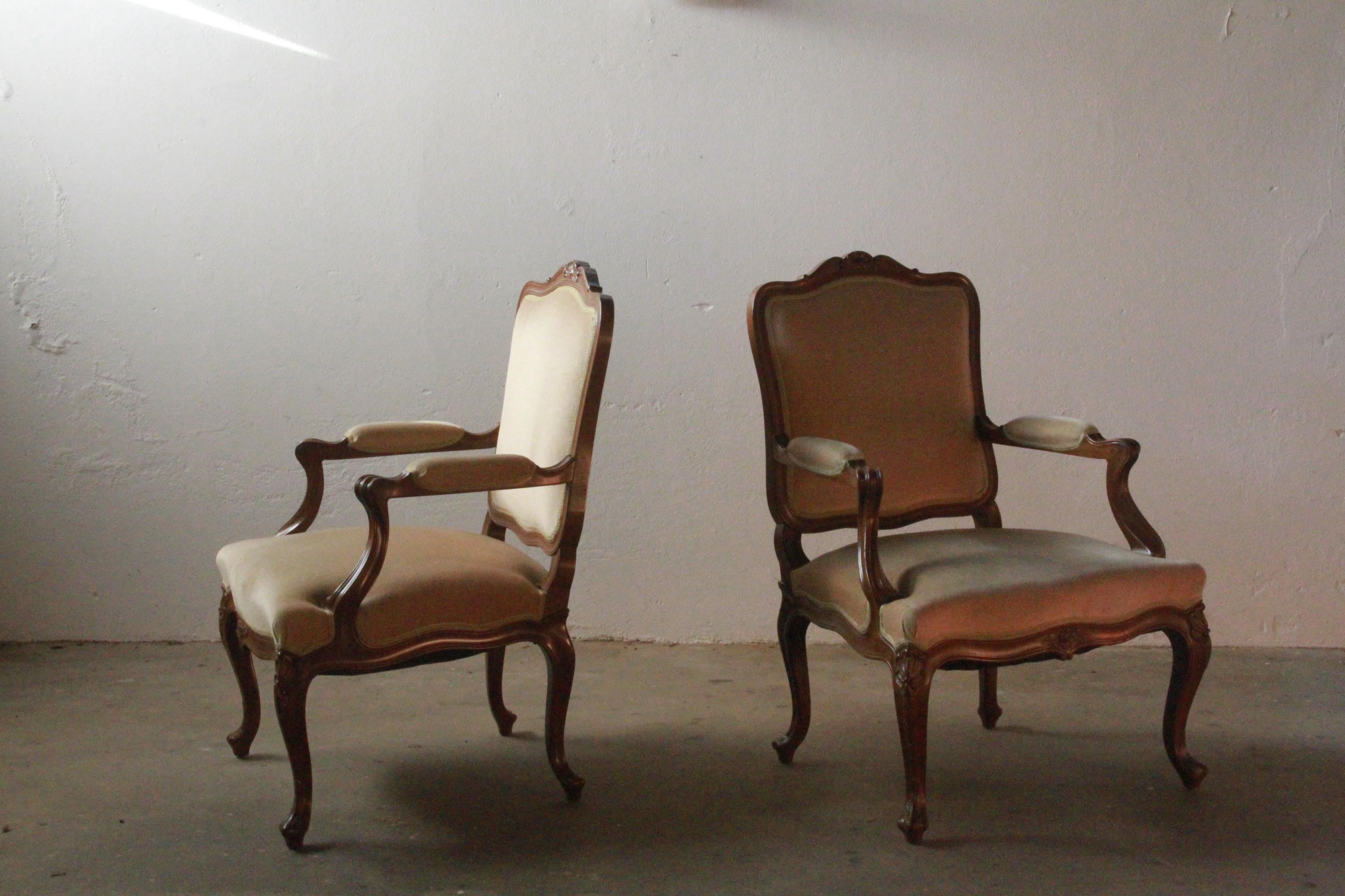 Ensemble de chaises longues danoises anciennes du 18e siècle, style Louis XV en vente 11