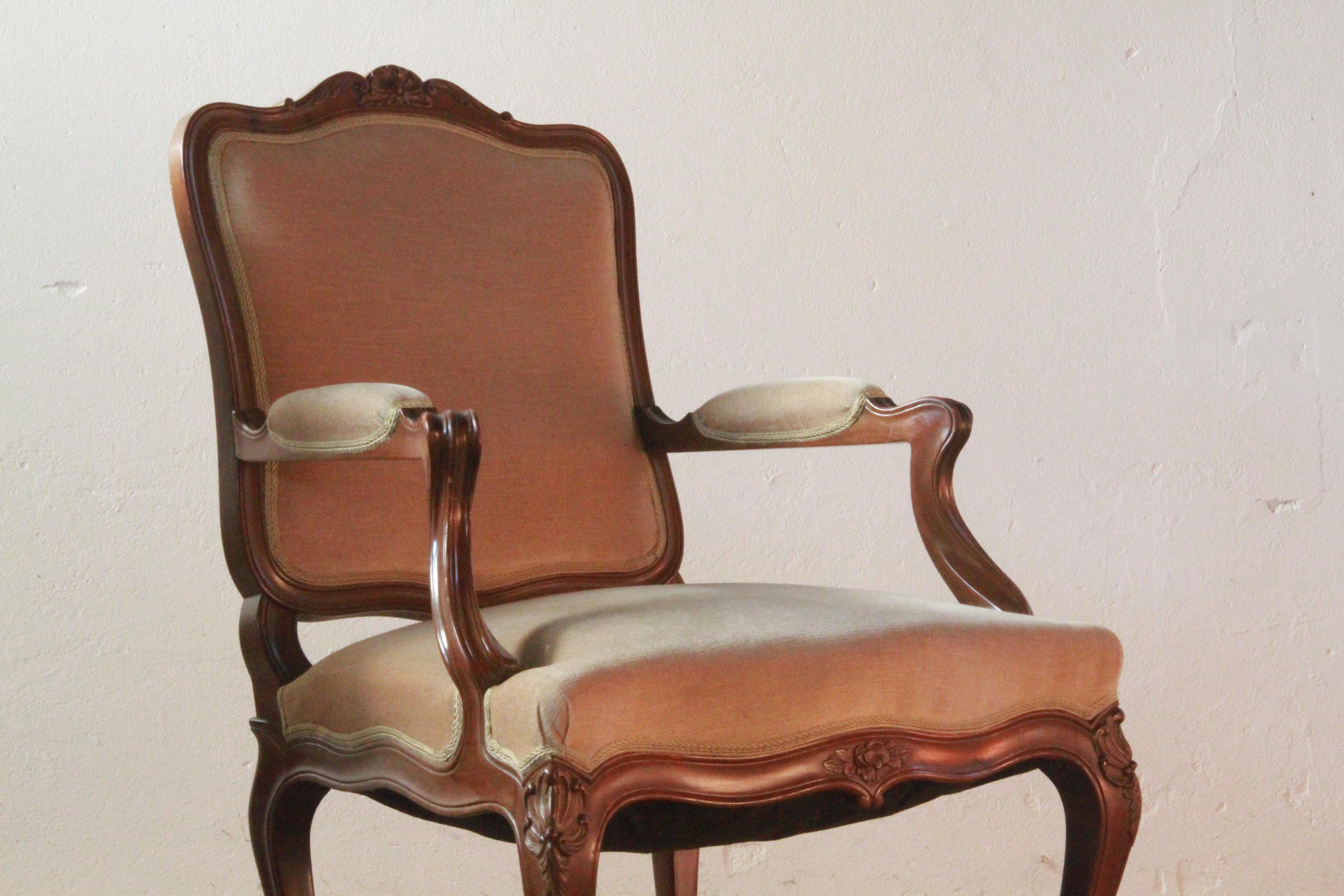 Ensemble de chaises longues danoises anciennes du 18e siècle, style Louis XV en vente 12
