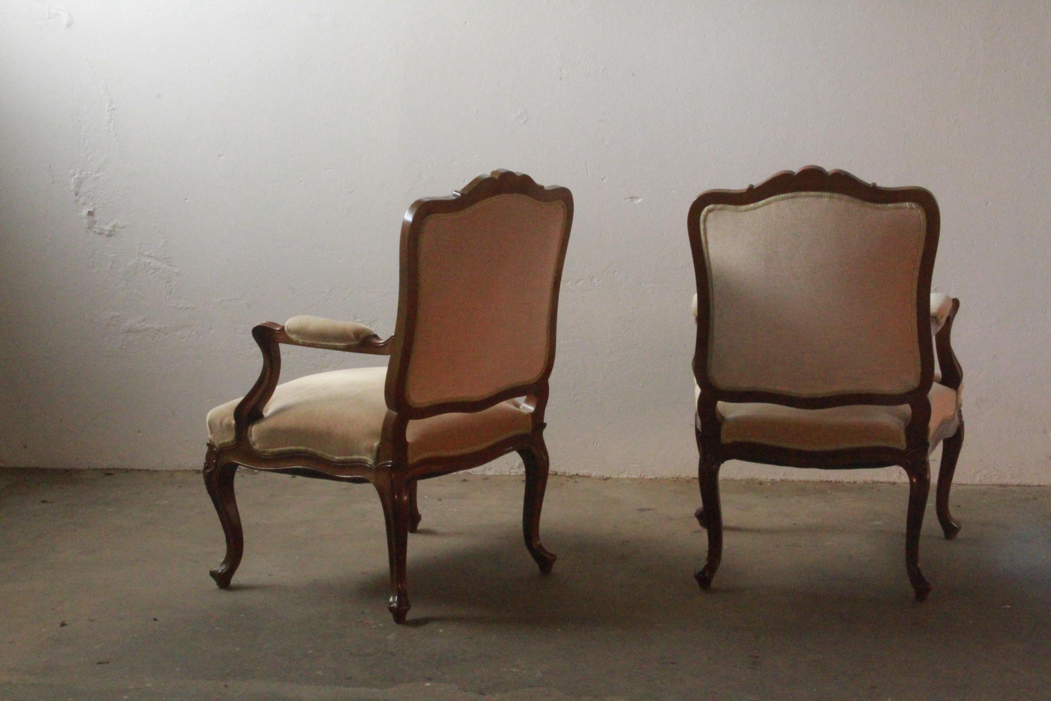 Ensemble de chaises longues danoises anciennes du 18e siècle, style Louis XV en vente 13