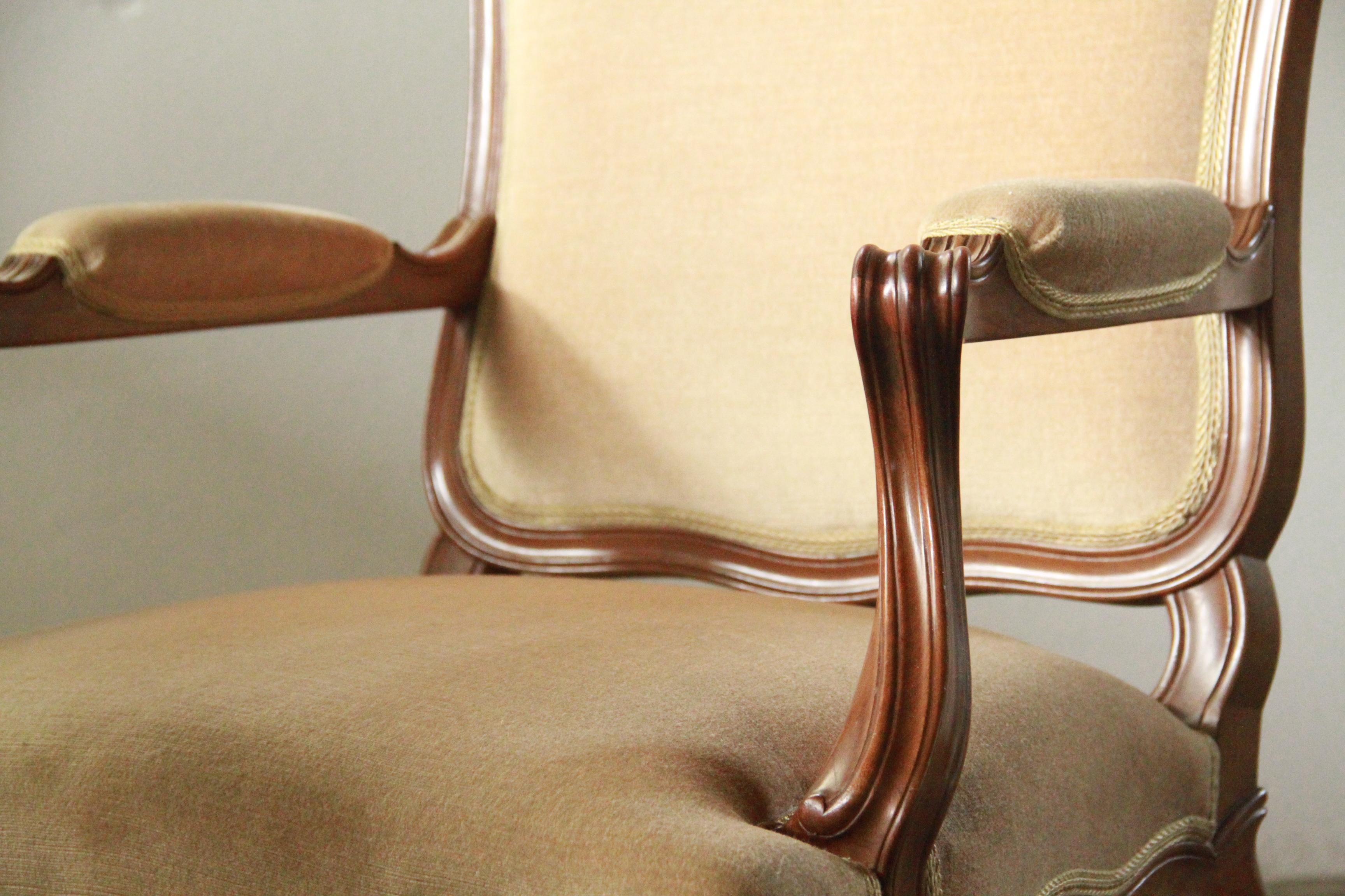 Ensemble de chaises longues danoises anciennes du 18e siècle, style Louis XV Bon état - En vente à Store Heddinge, DK