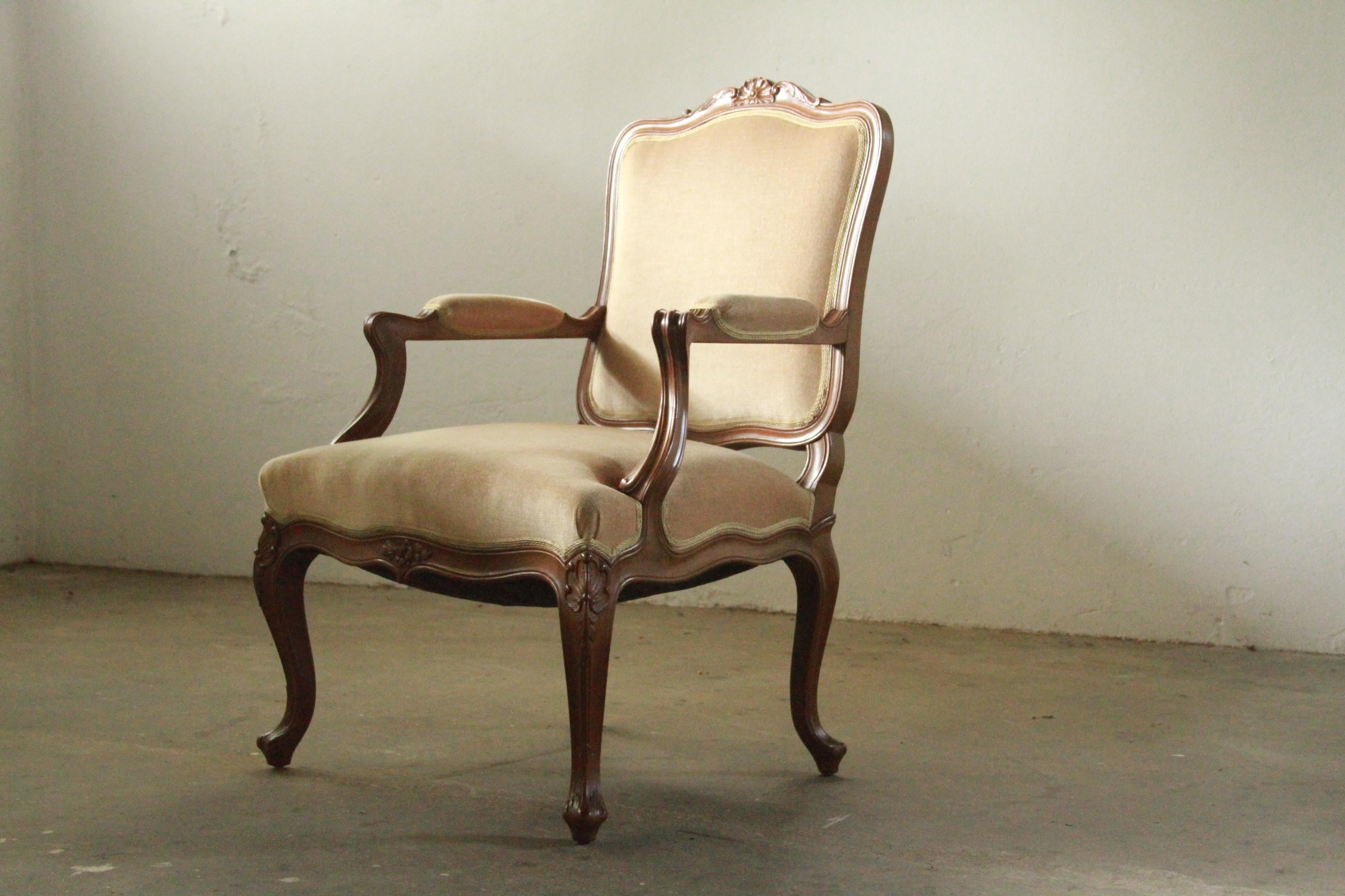 XIXe siècle Ensemble de chaises longues danoises anciennes du 18e siècle, style Louis XV en vente