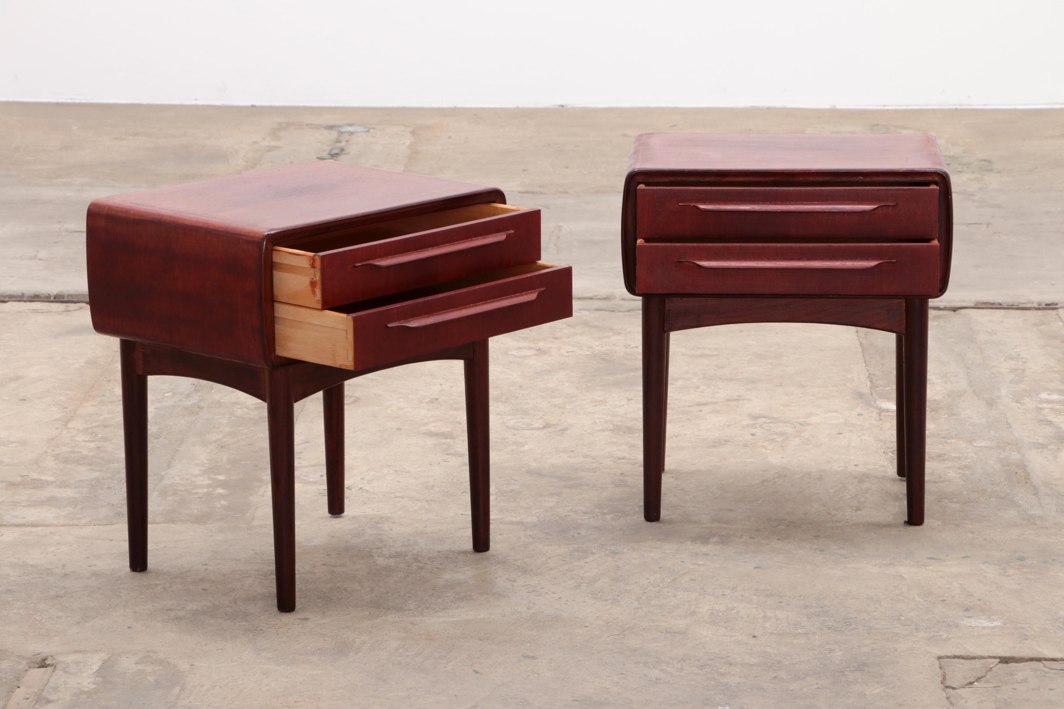 Set of Danish Bedside Tables Designed by Johannes Andersen by C.F.Silkeborg For Sale 7