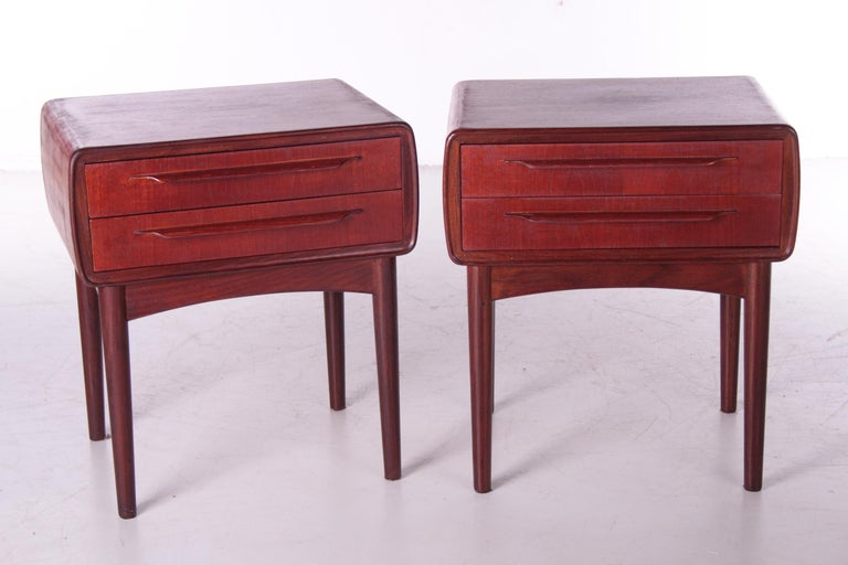 Set of Danish Bedside Tables Designed by Johannes Andersen by C.F