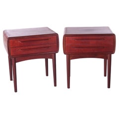 Retro Set of Danish Bedside Tables Designed by Johannes Andersen by C.F.Silkeborg