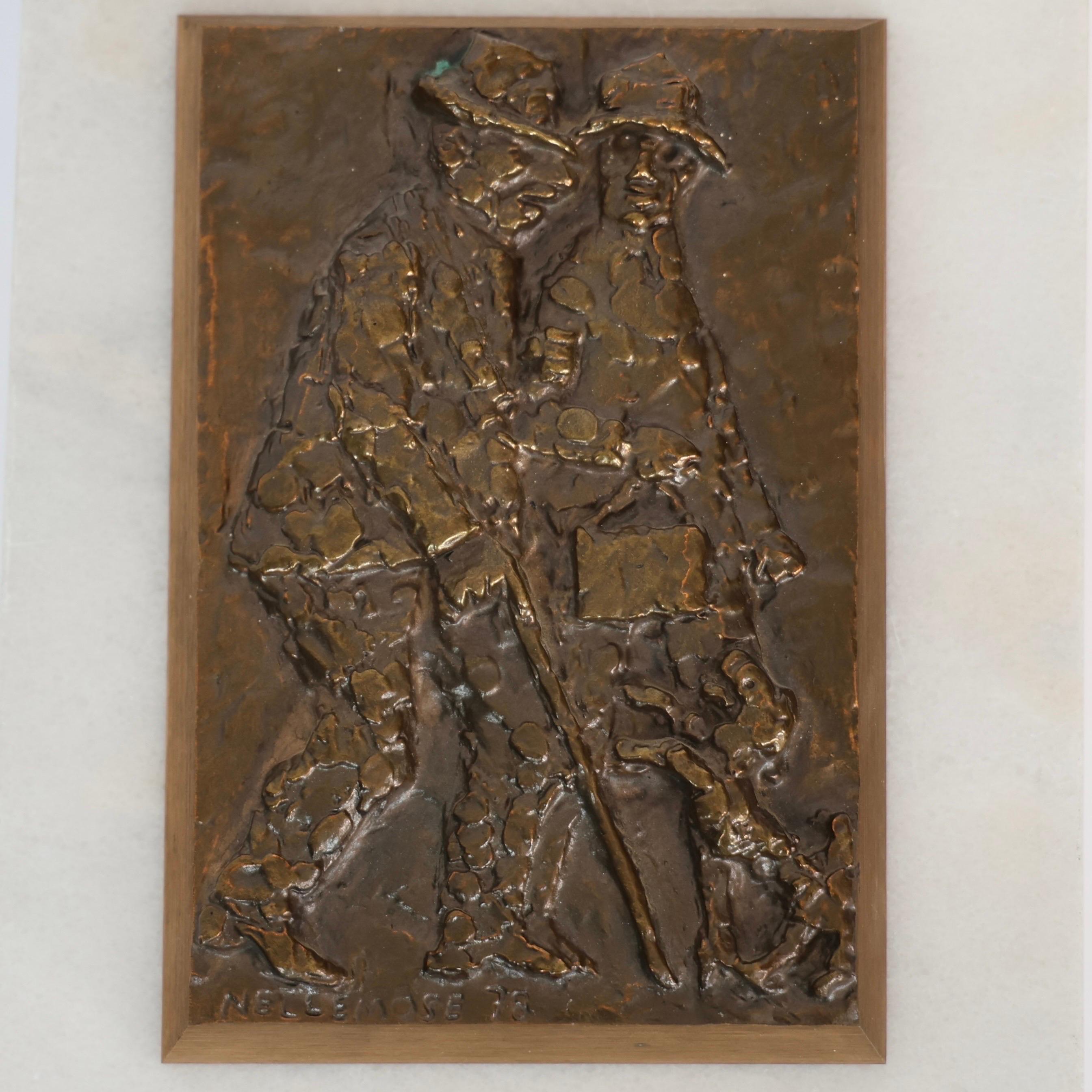 Set of Danish Brass Relief Plaques made by Anders Nyborg, 1970s, Denmark For Sale 2
