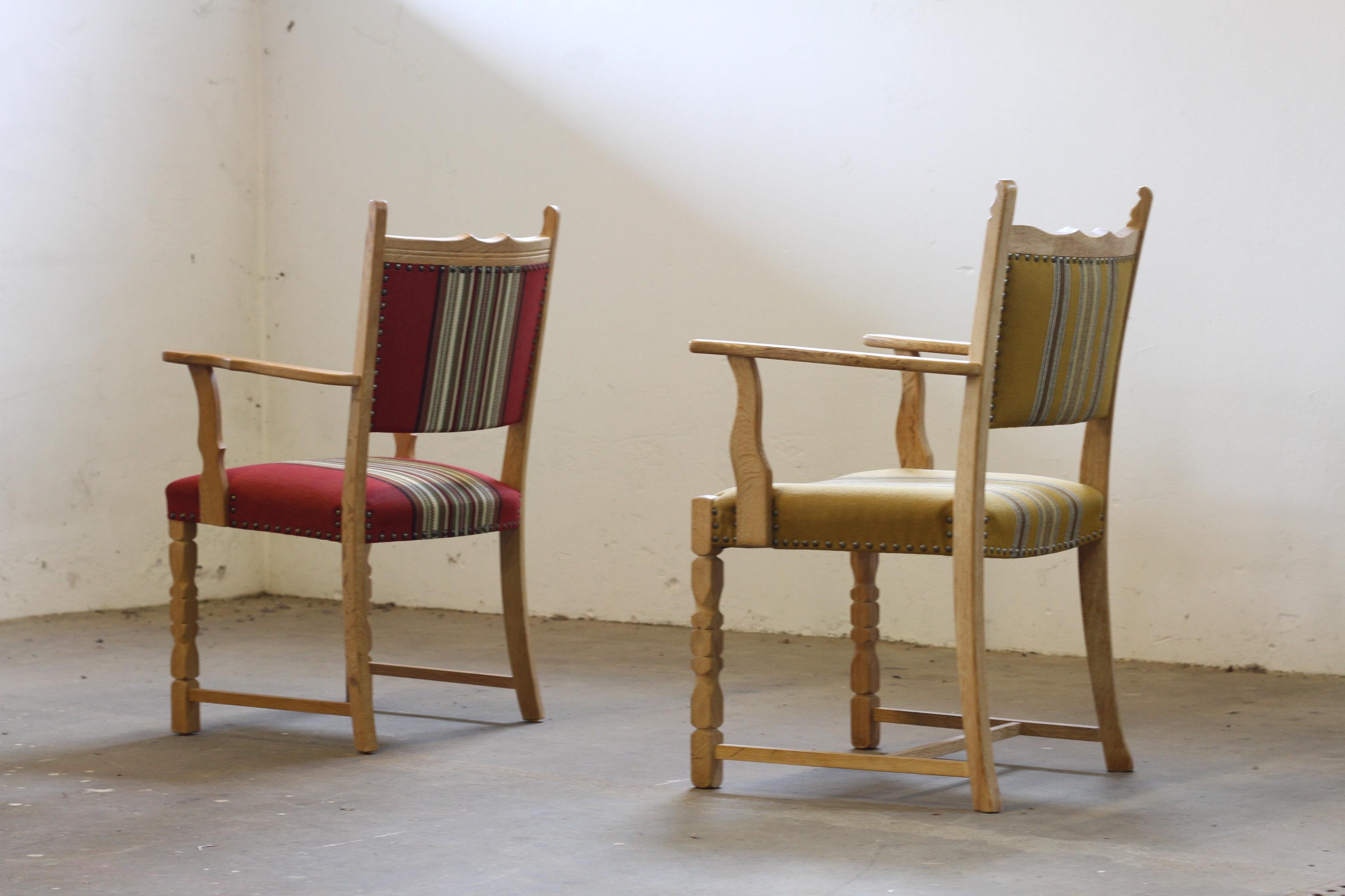 Ensemble de Fauteuils Brutalistes Danois dans le style de Kjærnulf en vente 4