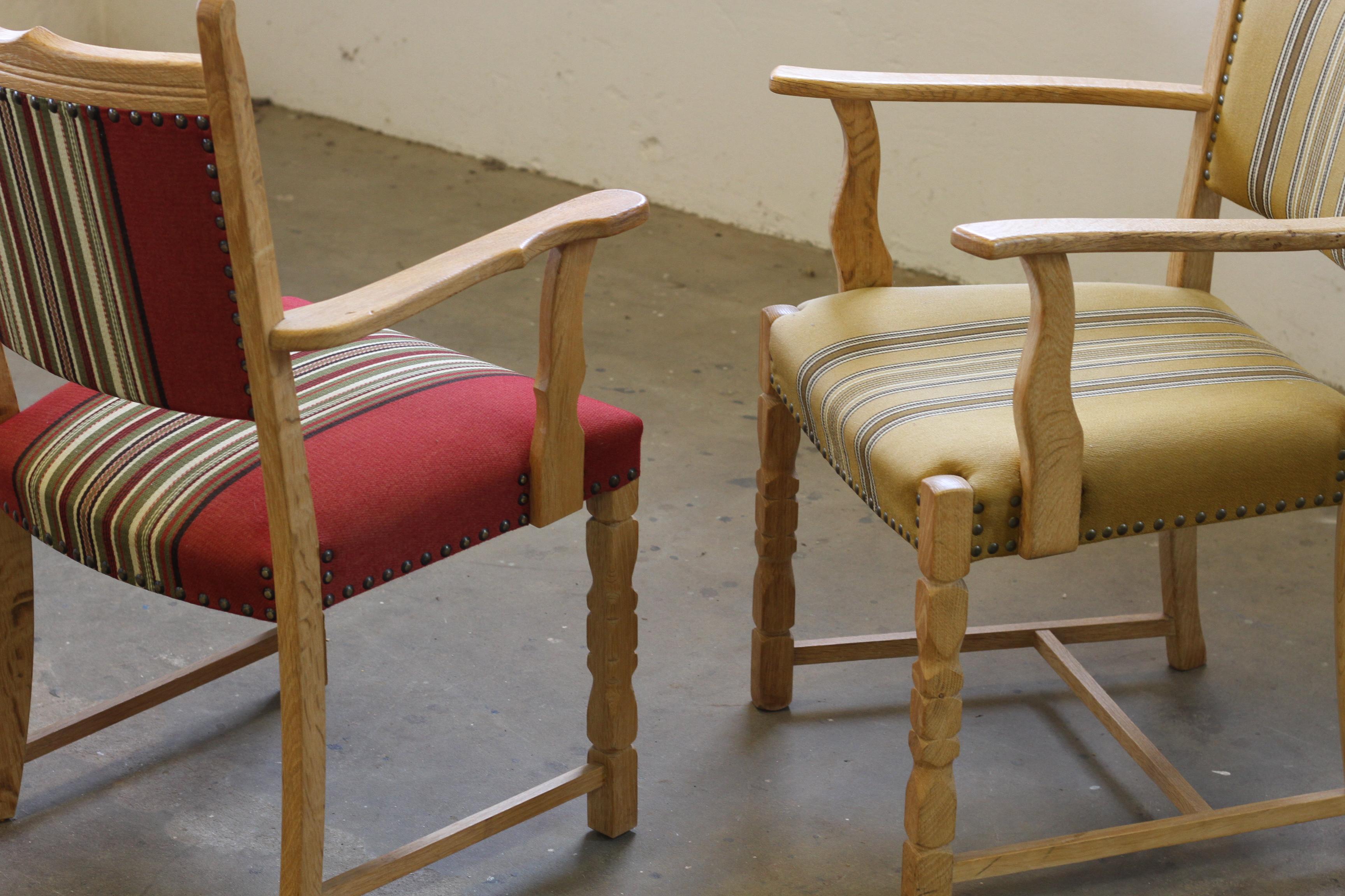 Ensemble de Fauteuils Brutalistes Danois dans le style de Kjærnulf en vente 7