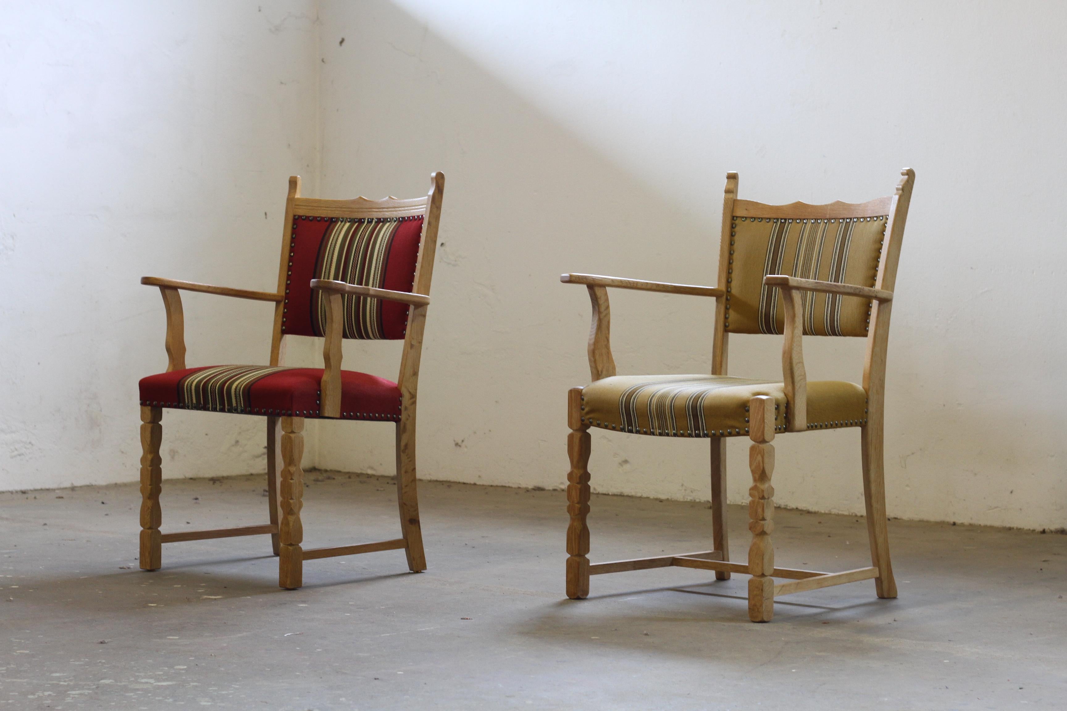 Brutalisme Ensemble de Fauteuils Brutalistes Danois dans le style de Kjærnulf en vente