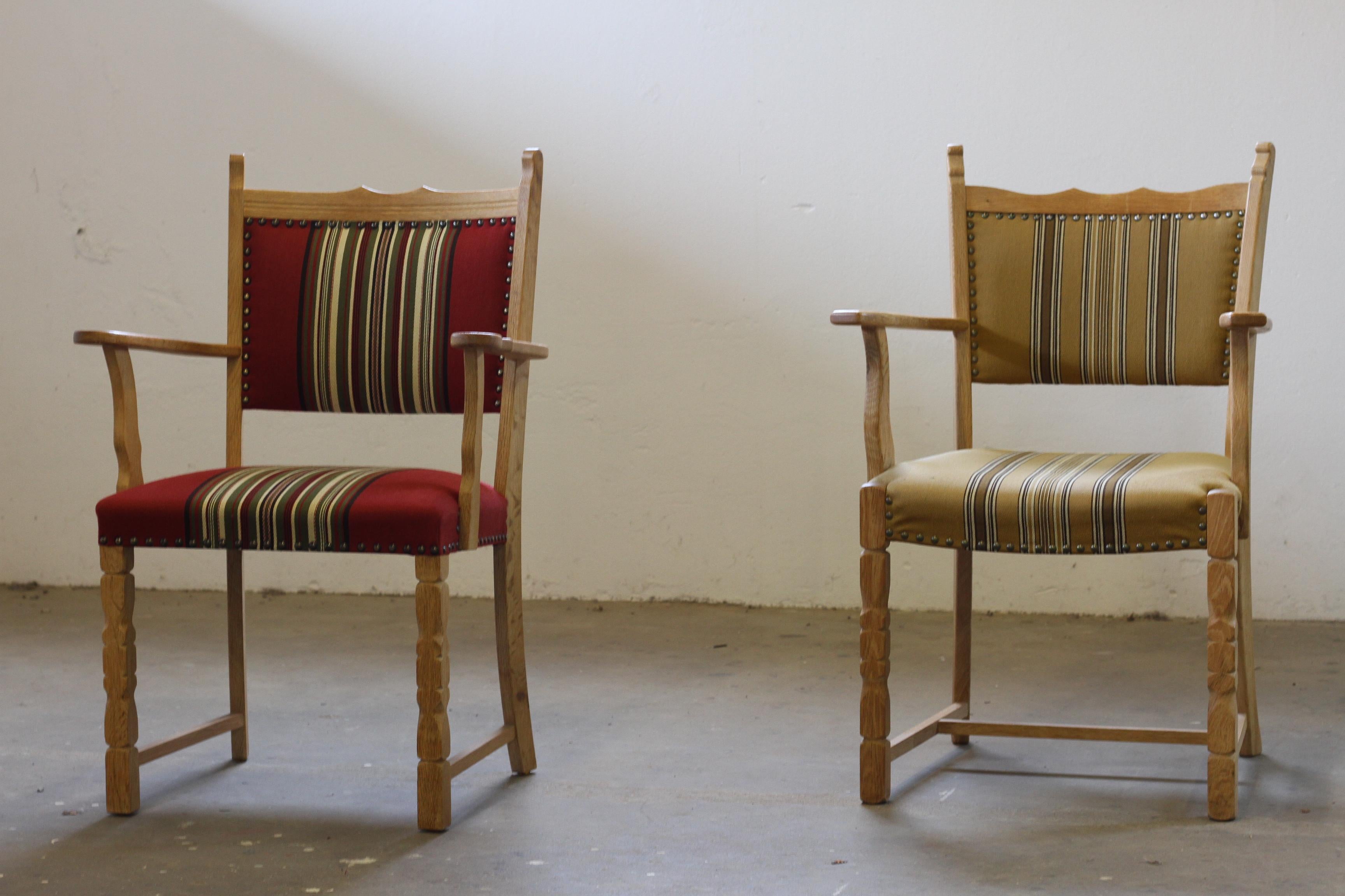 Ensemble de Fauteuils Brutalistes Danois dans le style de Kjærnulf Bon état - En vente à Store Heddinge, DK