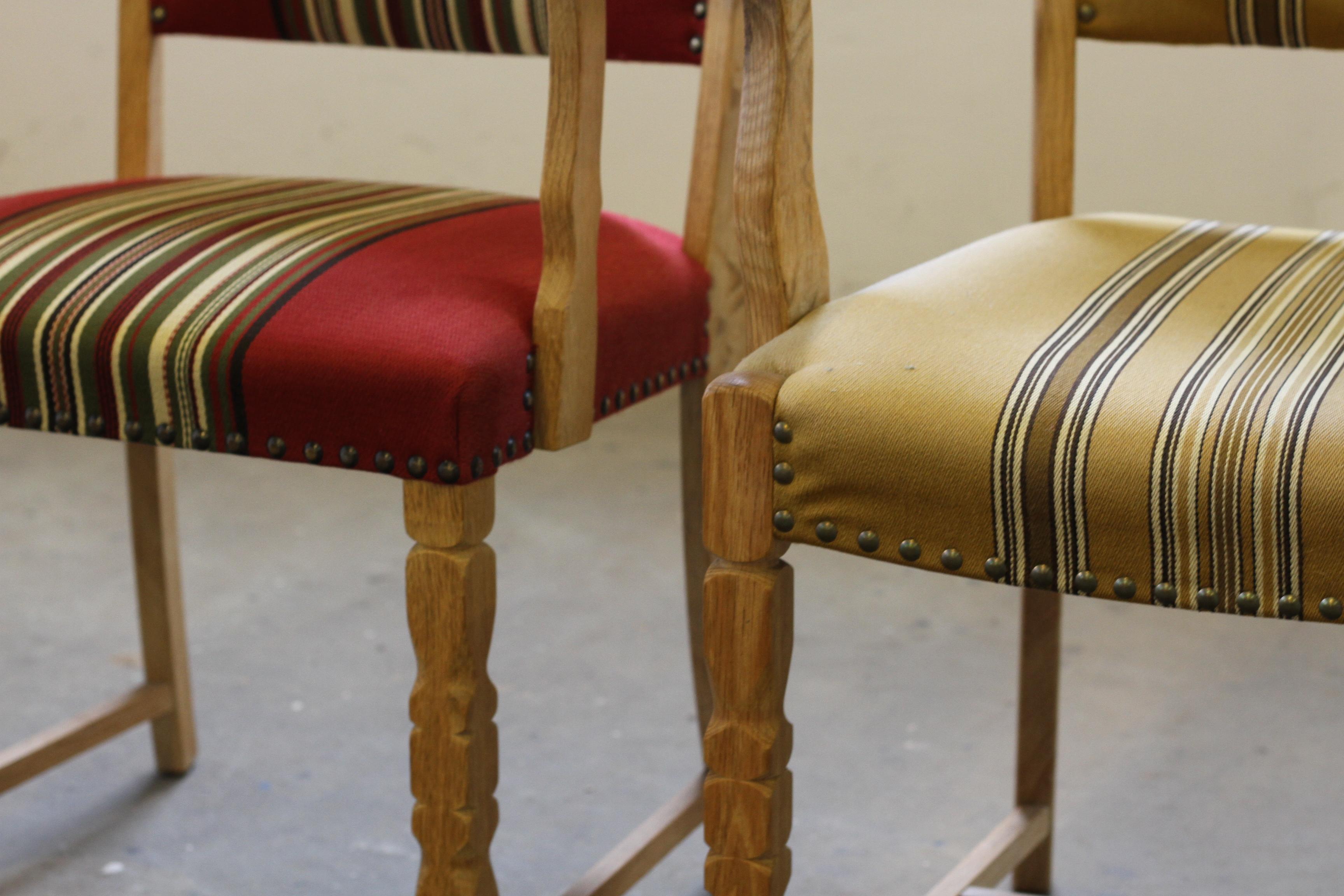Ensemble de Fauteuils Brutalistes Danois dans le style de Kjærnulf en vente 2