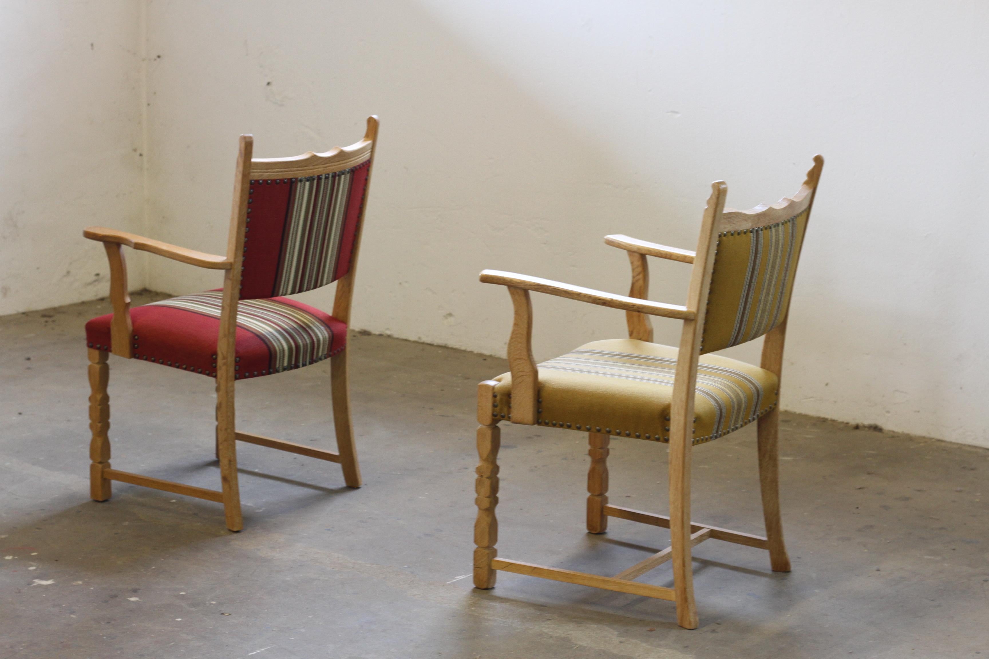 Ensemble de Fauteuils Brutalistes Danois dans le style de Kjærnulf en vente 3