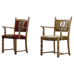 set di poltrone danesi brutaliste in stile Kjærnulf