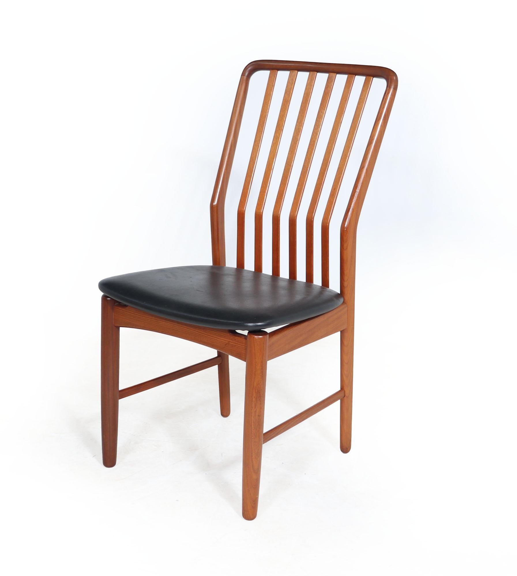 Teak Set of Danish Mid-Century Modern Dining Chairs by Svend Madsen