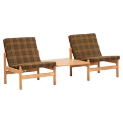 Set of Danish Modern Chairs in Oak with Removable Table Top late 1960
s Set of Danish Modern Chairs in Oak with Removable Table Top late 1960
s