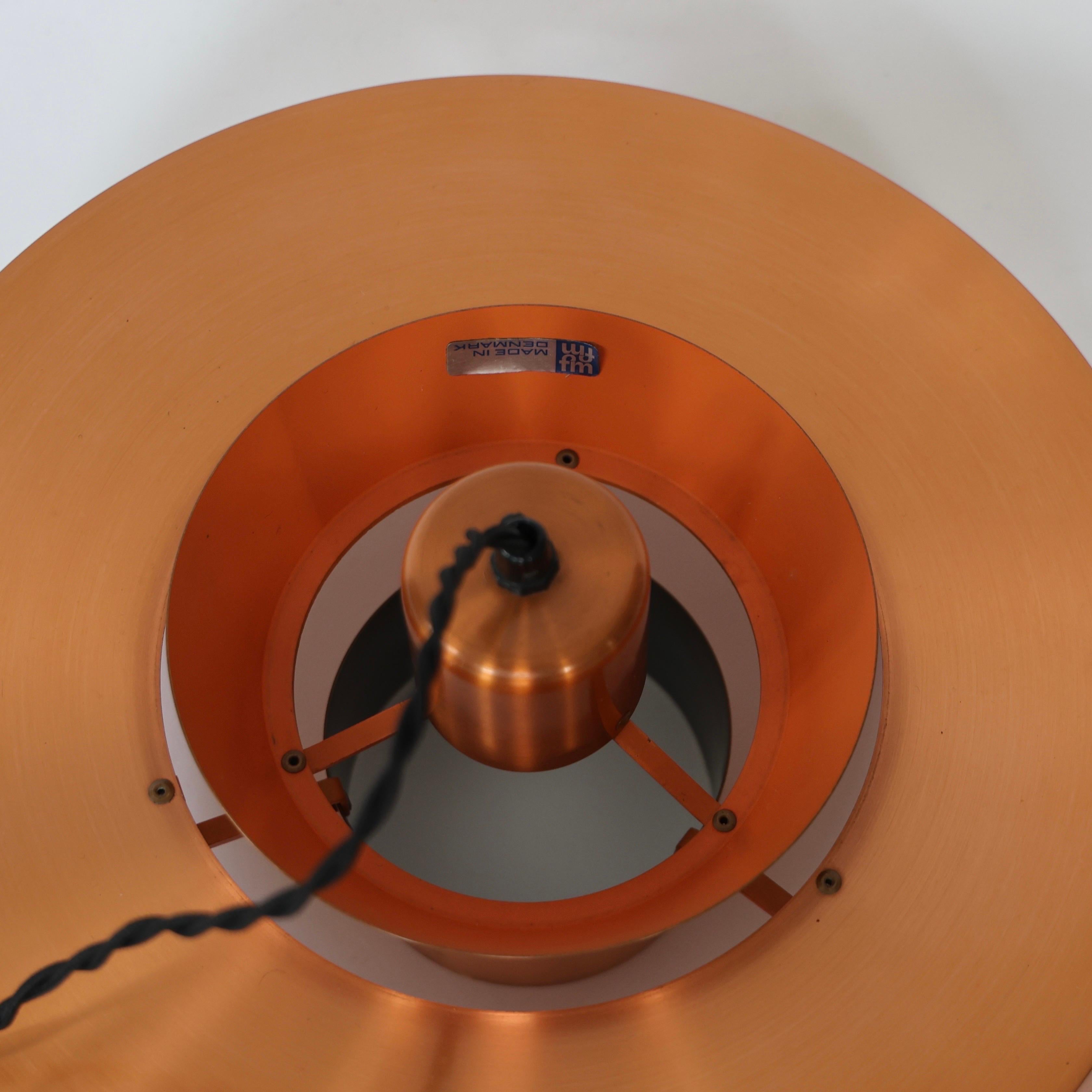 Set of Danish Modern Copper Pendant Lights by Jo Hammerborg, 1960s, Denmark For Sale 3