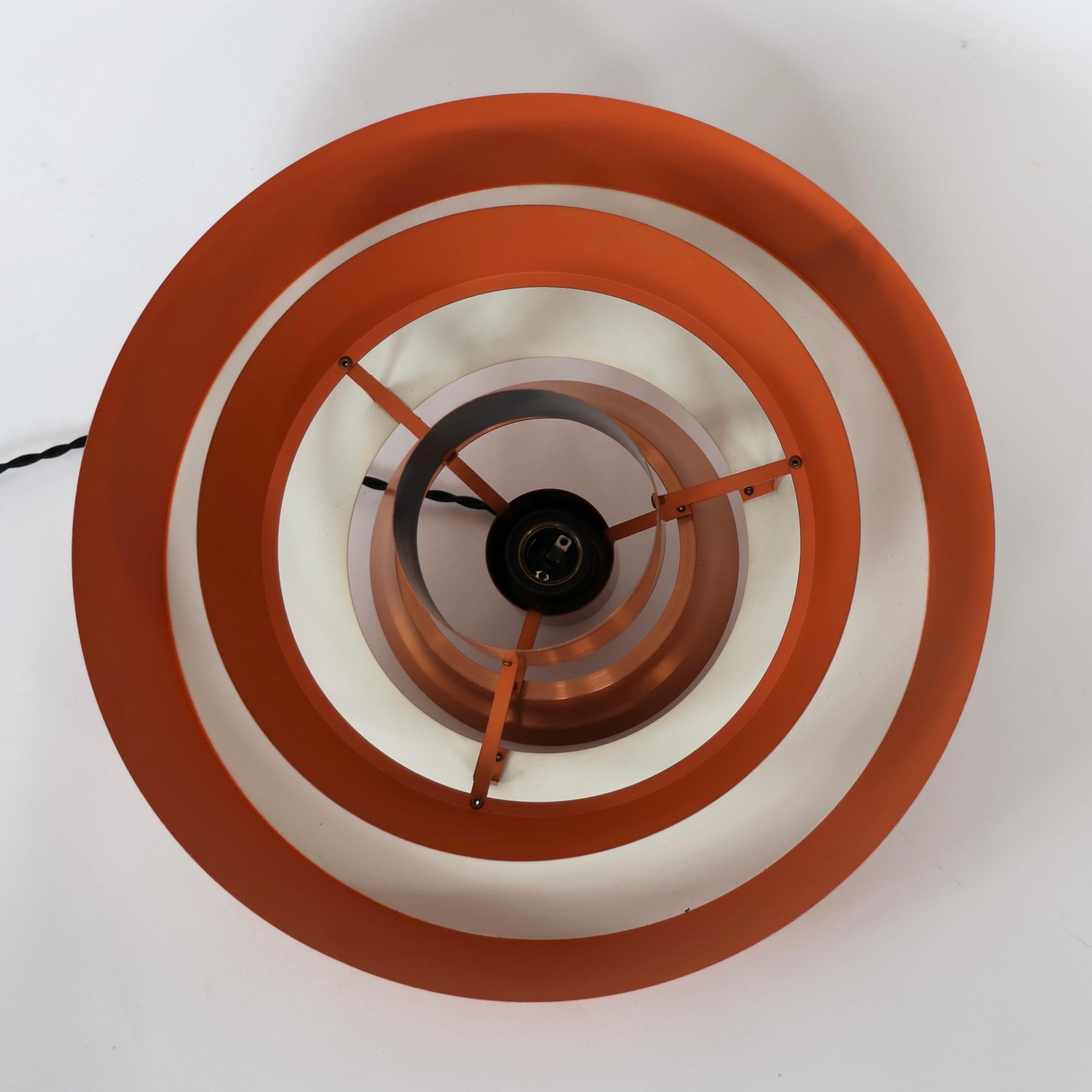 Set of Danish Modern Copper Pendant Lights by Jo Hammerborg, 1960s, Denmark For Sale 4