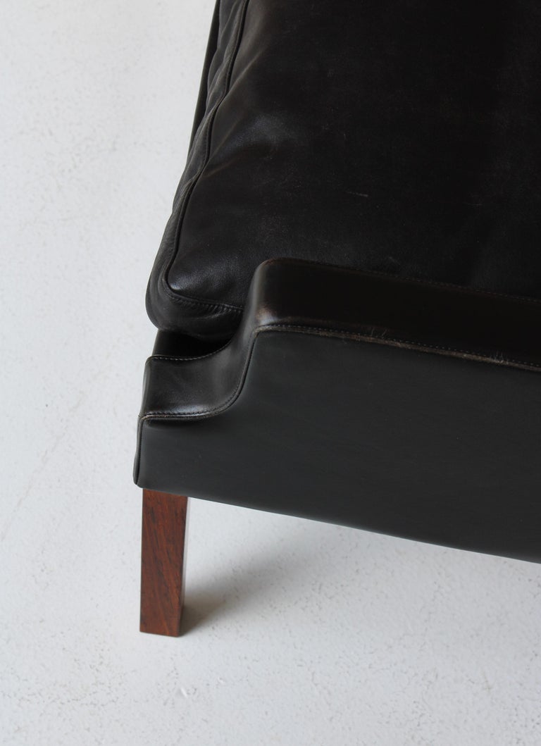 Set of Danish Modern Lounge Chairs in Black Leather by Rud Thygesen, 1966 For Sale 11