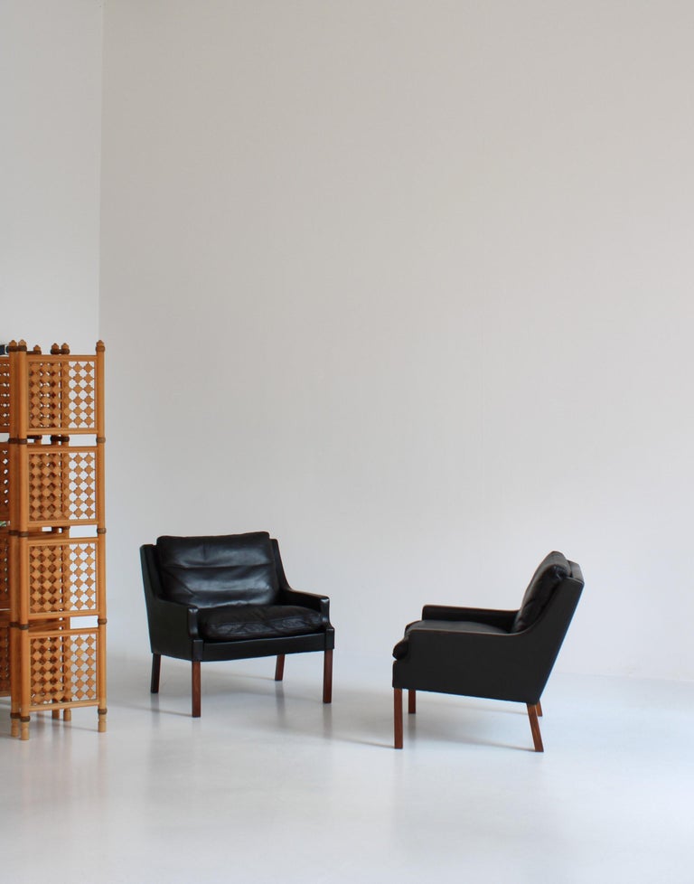 Wonderful set of vintage Danish Modern lounge chairs model 
