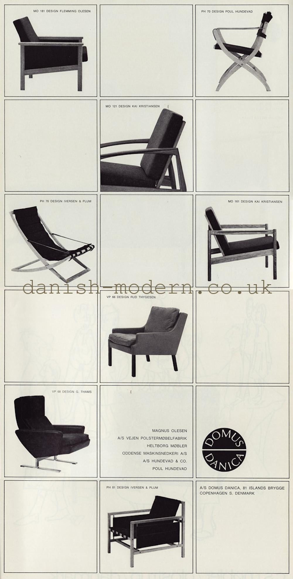 Set of Danish Modern Lounge Chairs in Black Leather by Rud Thygesen, 1966 15