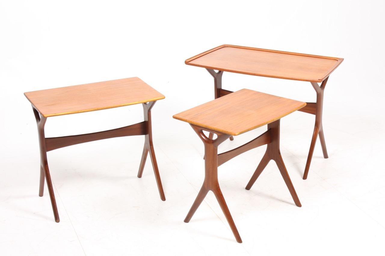 Set of Danish Modern Nesting Tables in Teak by Johannes Andersen, 1960s 1