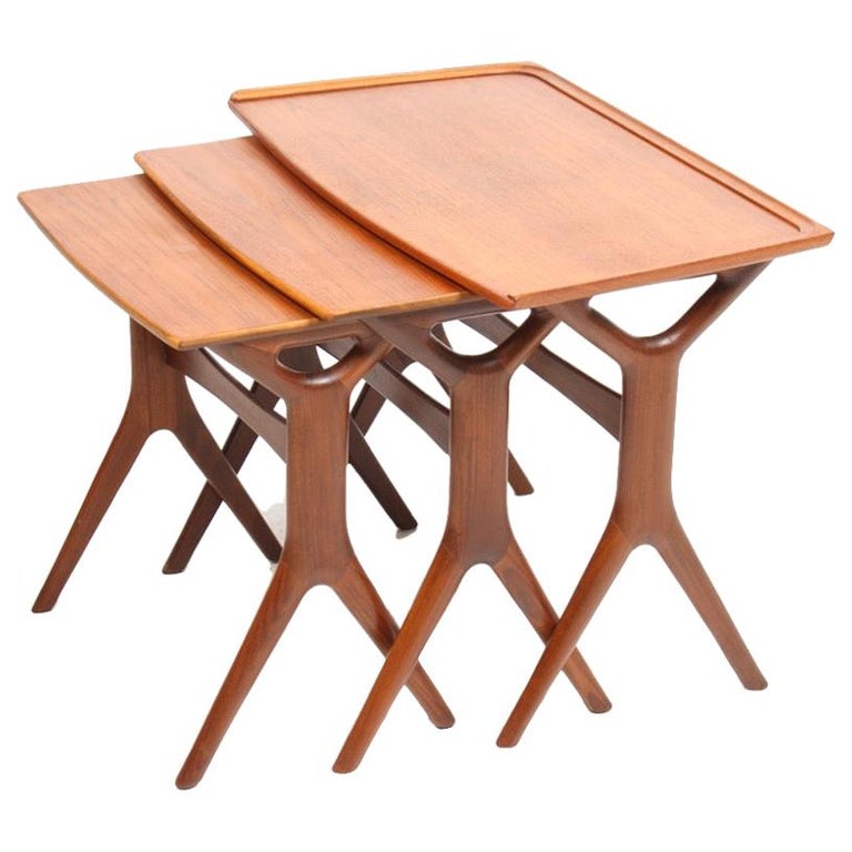 Set of Danish Modern Nesting Tables in Teak by Johannes Andersen, 1960s
