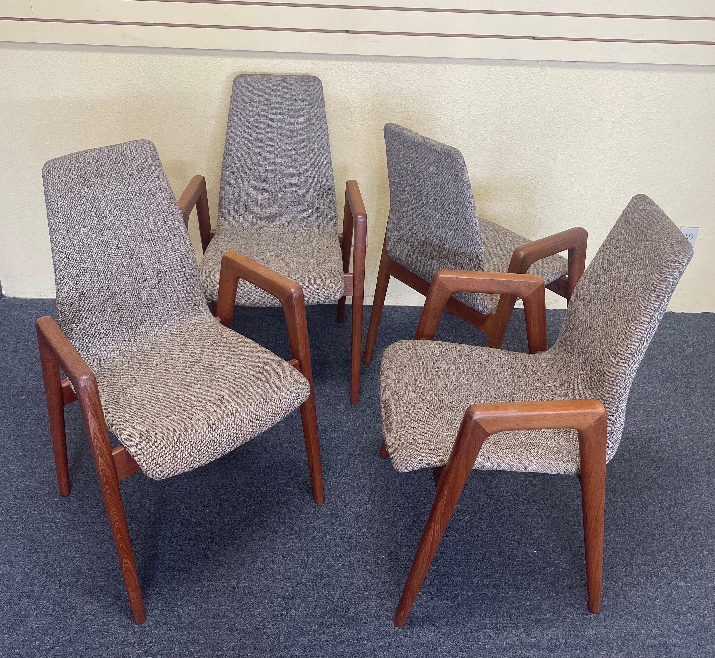Set of Danish Modern Teak Dining Chairs by Kai Kristiansen for Shou Andersenz 13